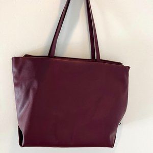 Faux Leather Plum Bag